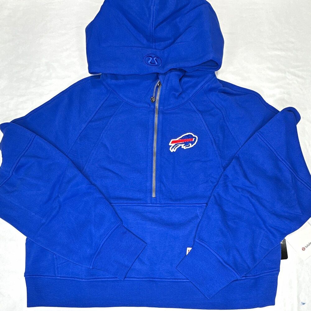 lululemon Buffalo Bills NFL Half-Zip Pullover Hoodie Blue Football Size XL/XXL